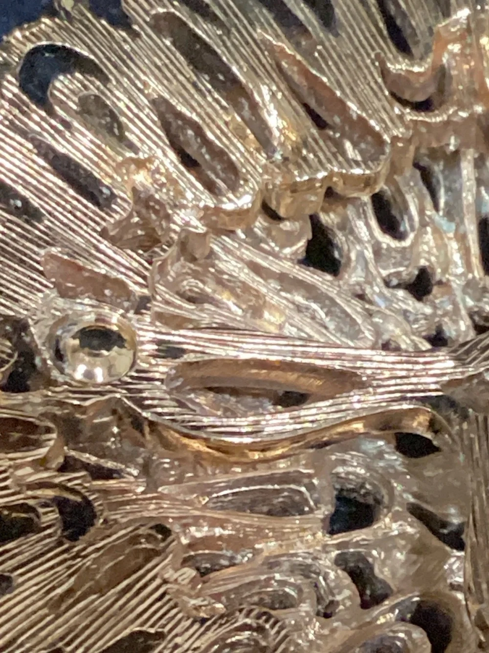 Monet Gold Filigree Floral Brooch